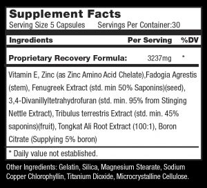 PostCT Supplement Facts